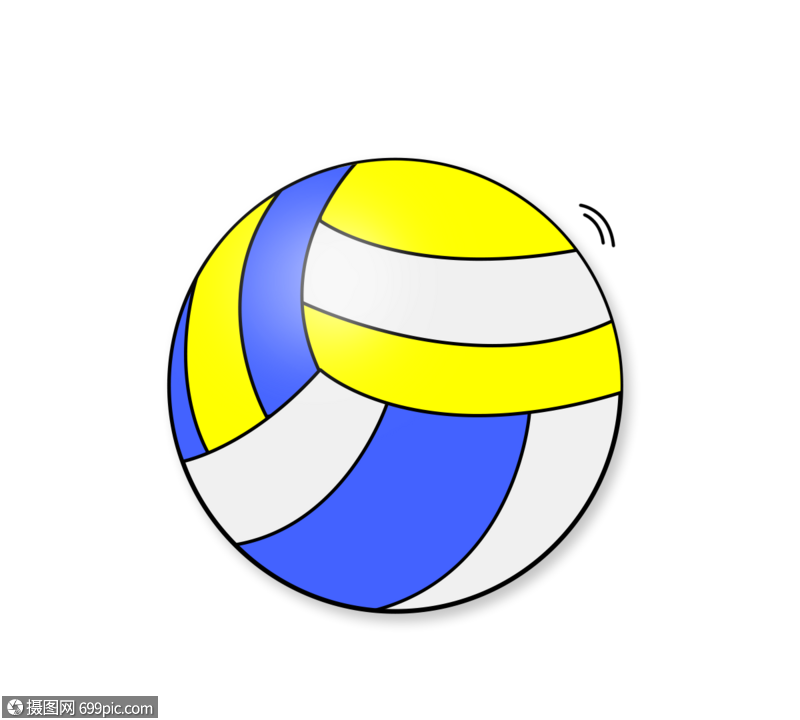 运动排球卡通图片