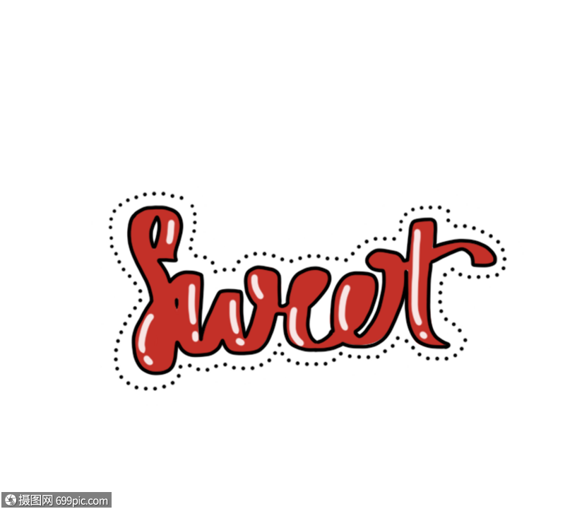 手绘英文标题亲爱亲爱的爱心