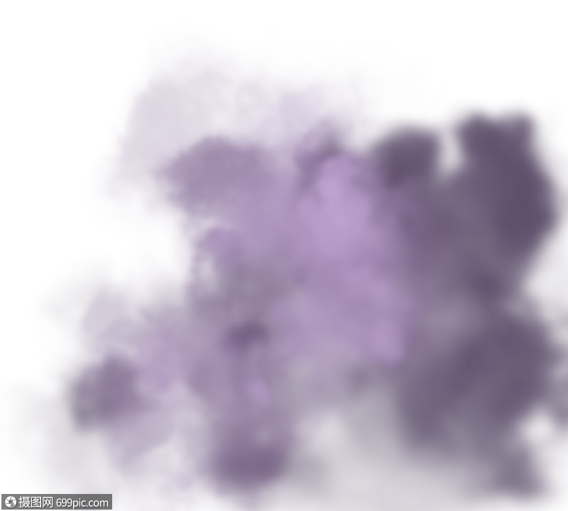 紫色层次感浓烟团雾浓雾紫烟