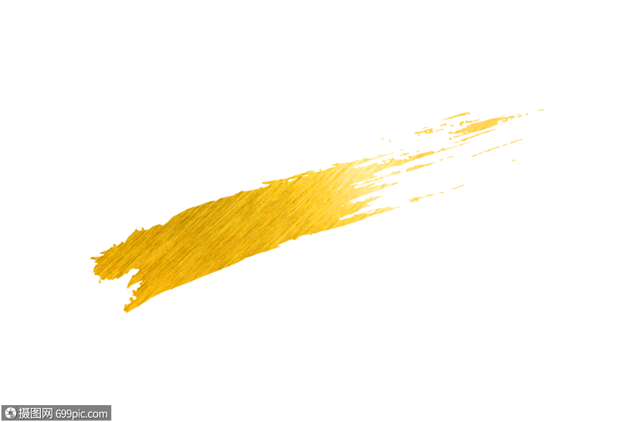 金色墨迹毛笔矢量图片