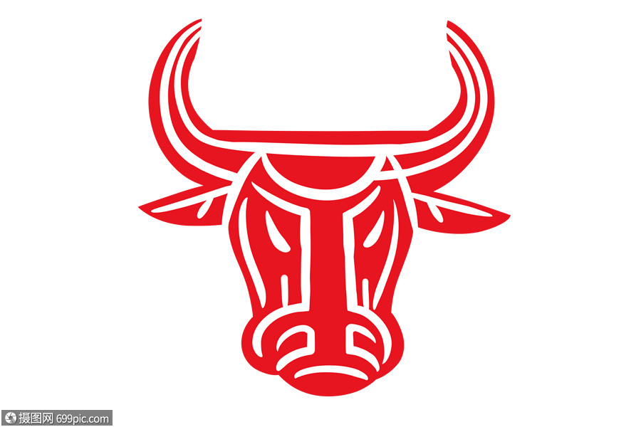 牛头标识牛年元旦图片