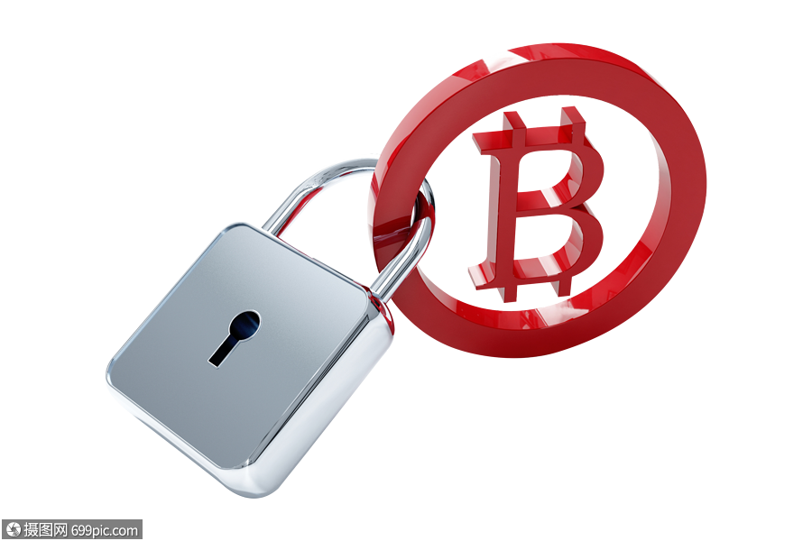 比特币虚拟锁定高清图片素材