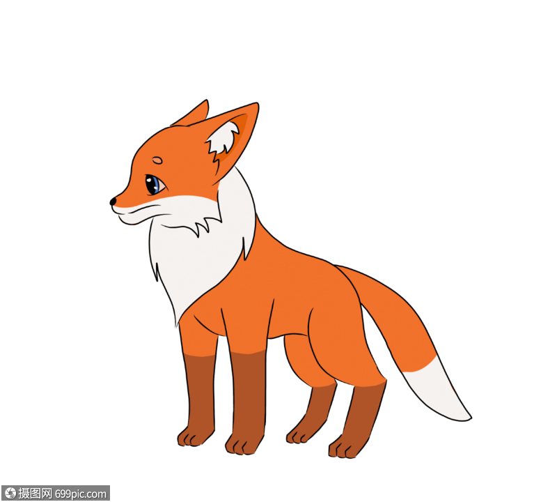 狐狸尾巴画动漫图片