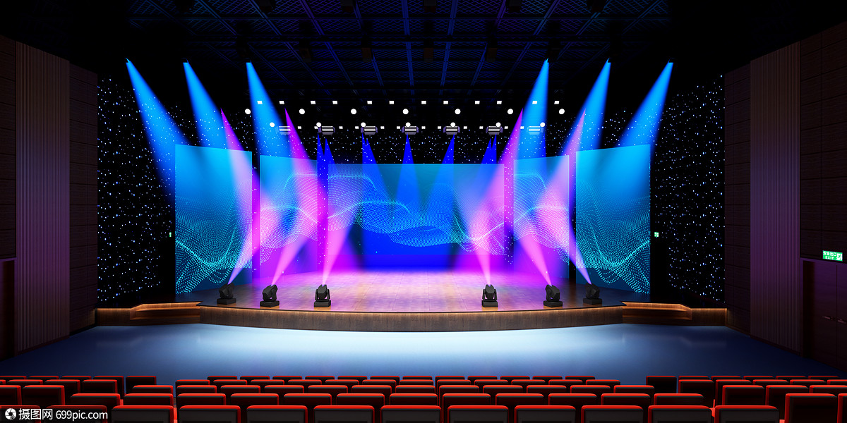 年会舞台场景晚会c4d