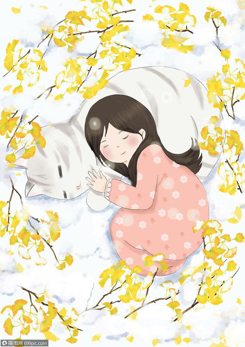 冬眠女孩和猫