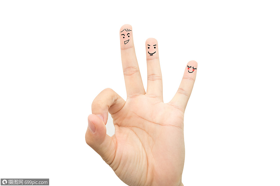创意手指画手指表情