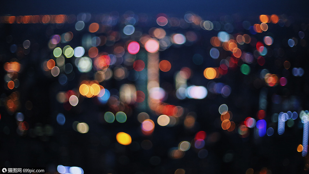 照片 建筑空间 城市剪影 城市夜景灯光虚化背景.jpg