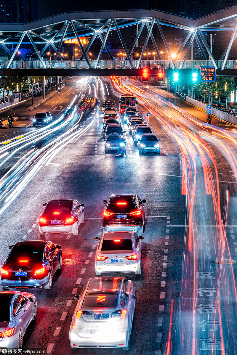 城市车流夜景