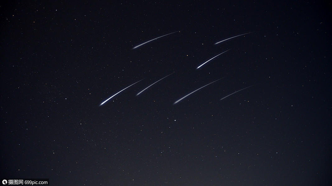 一颗流星图片 夜空图片