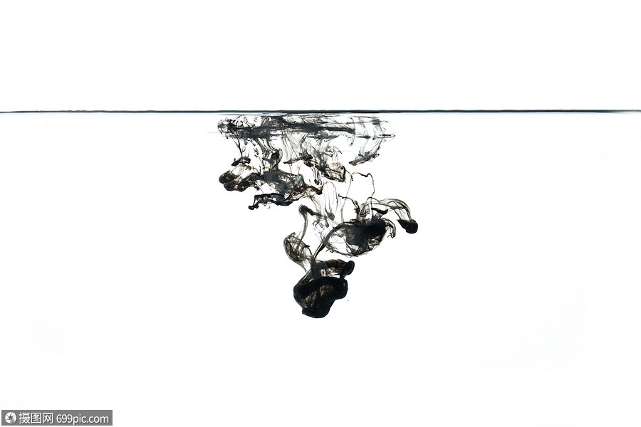 墨水背景一滴墨水黑色