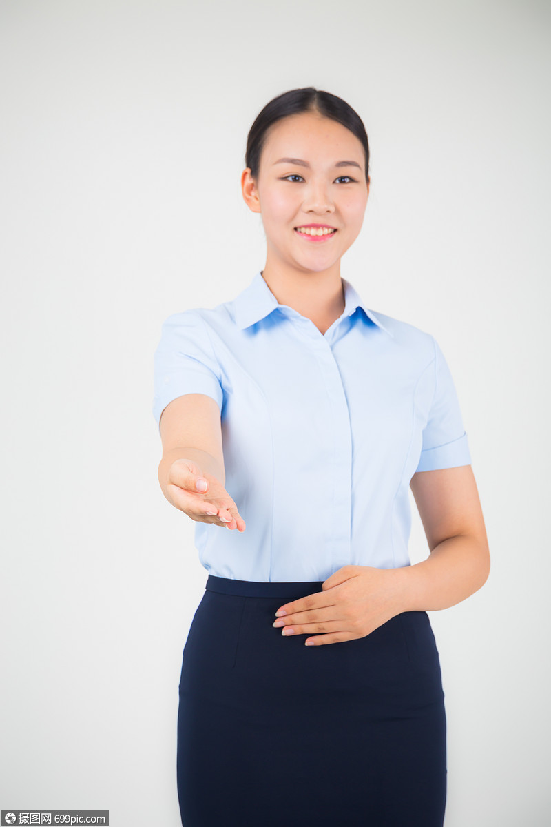 商务女性形象手势