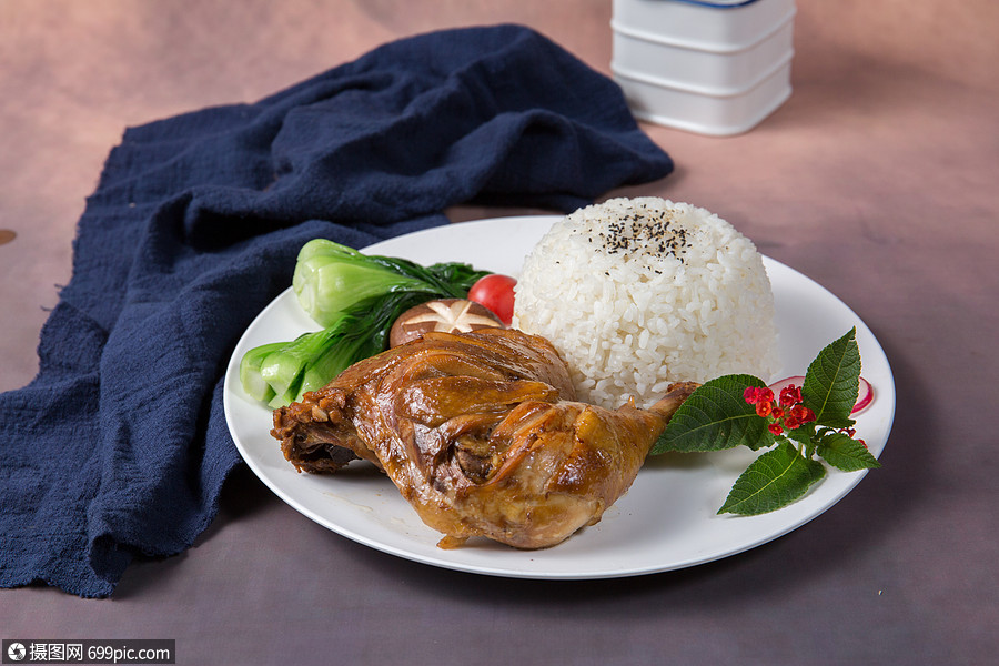 鸭腿米饭套餐