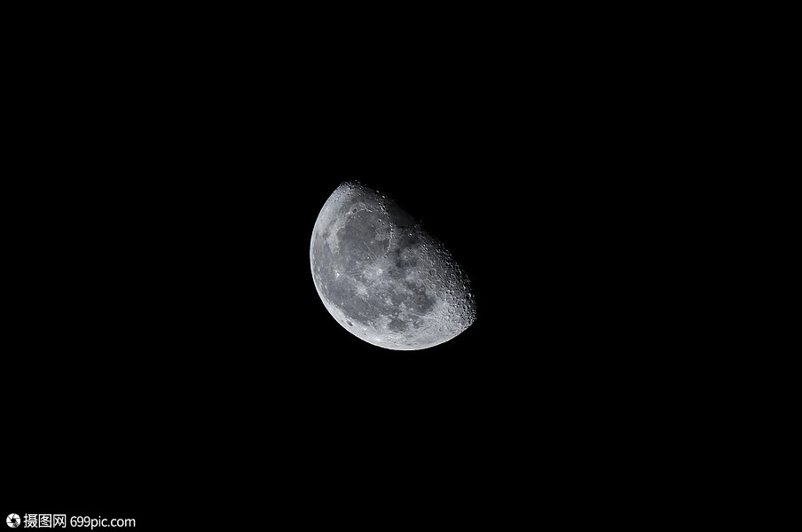 残月夜空自然高清图片素材
