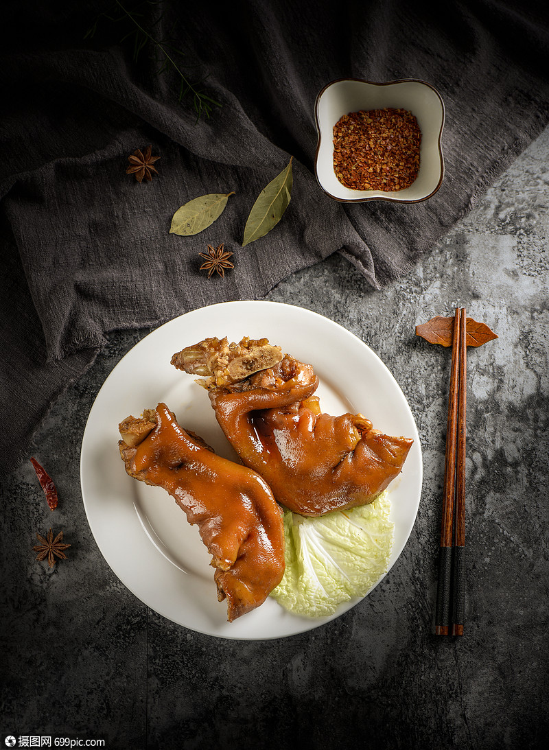 卤猪蹄卤食猪肉高清图片素材