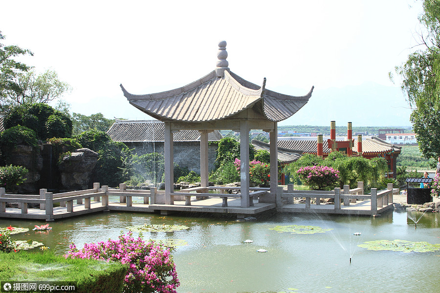 美丽的古典花园古代古人