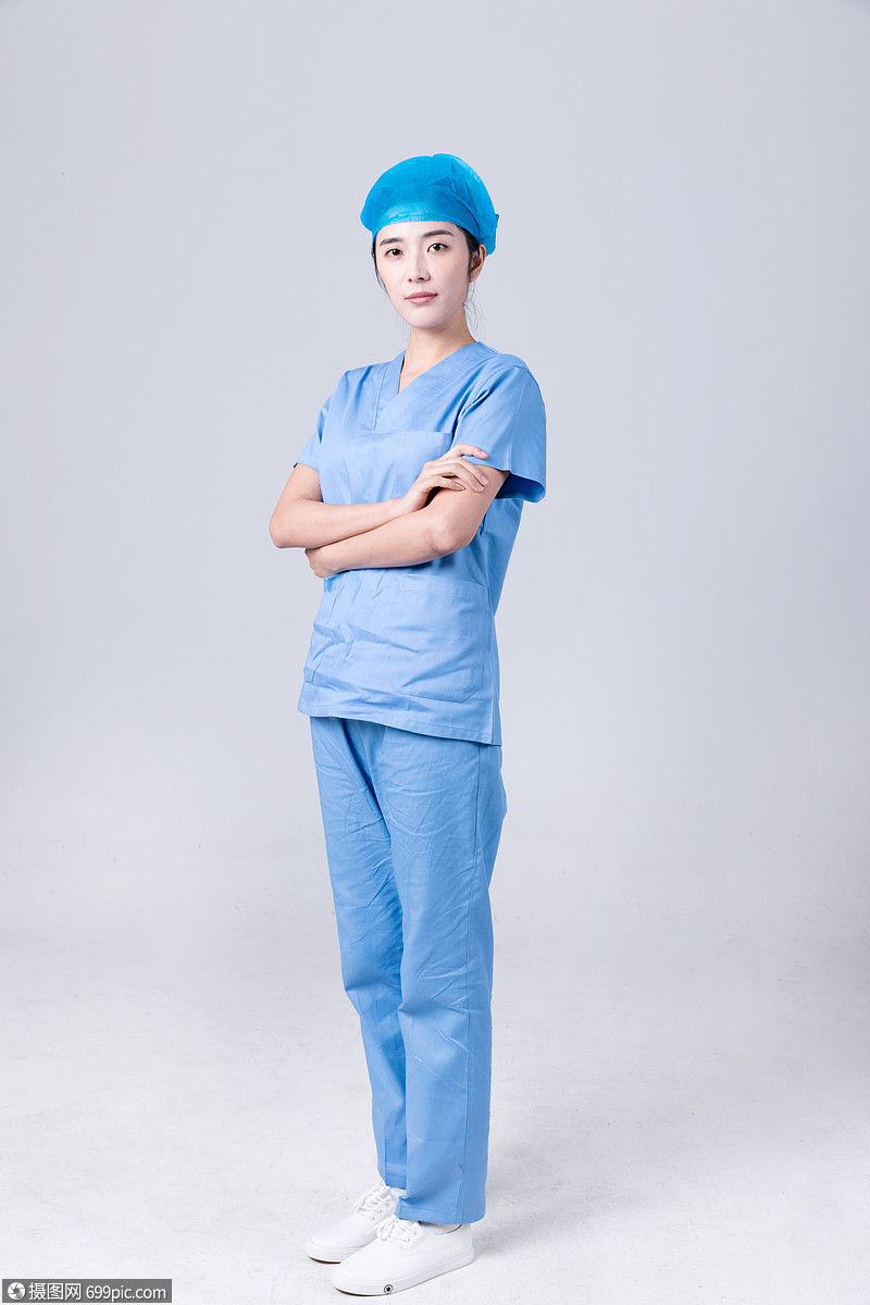 手术女医生形象动作展示棚拍