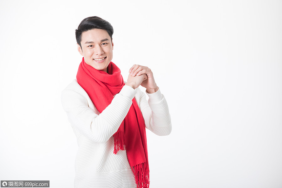 新年男性拜年动作