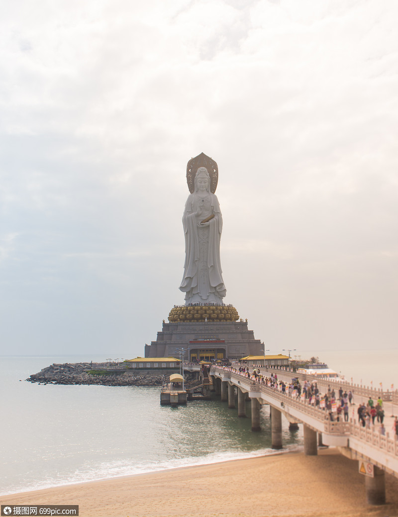 三亞南山寺三面觀音像海南旅遊佛教