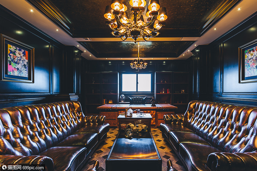 雪茄品酒室环境室内设计欧式