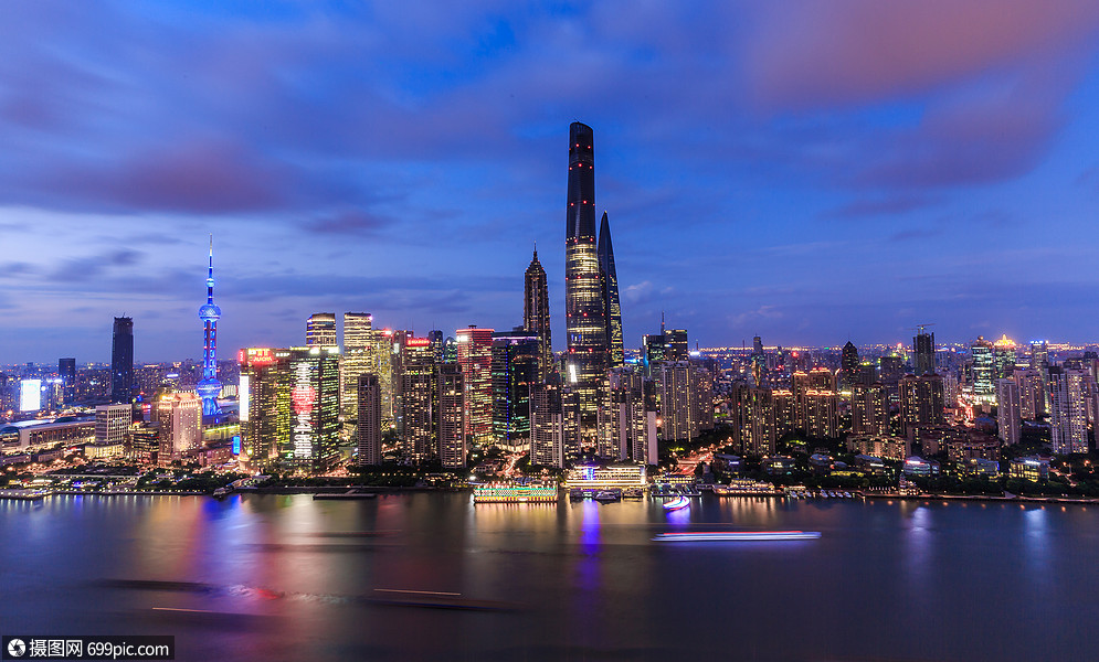 上海陆家嘴浦东新区夜景