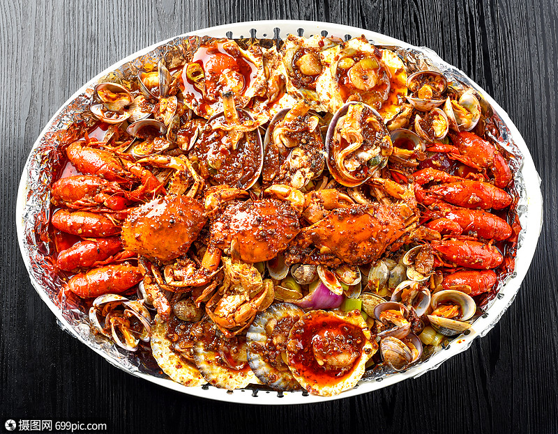 香辣海鲜海鲜拼盘干锅