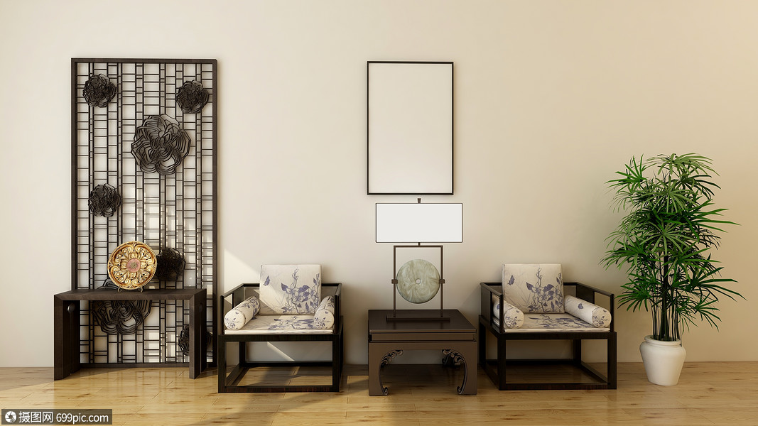 新中式室内场景