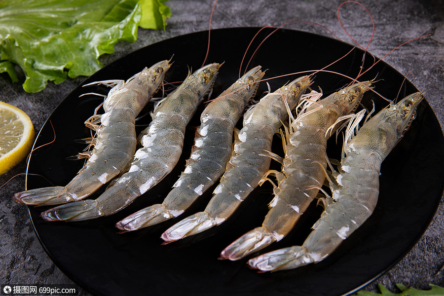 基围虾海鲜美食高清图片素材