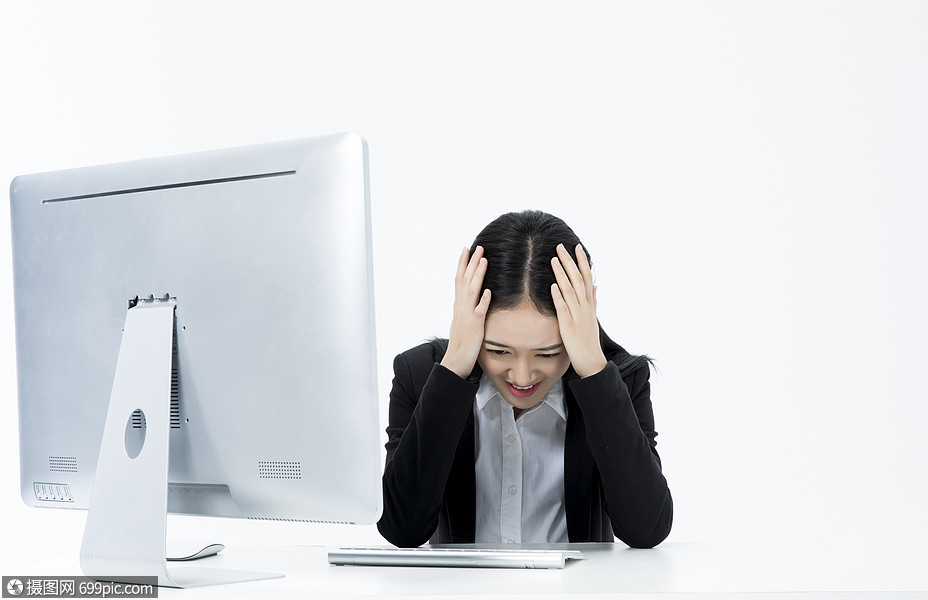 商务女性工作办公烦恼白领公司