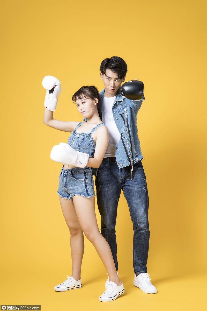 七夕潮流情侣拳击