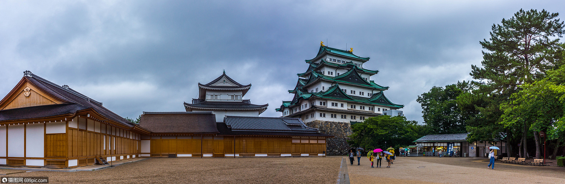 日本名古屋名古屋城天守阁全景