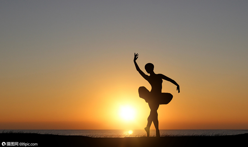 夕阳下跳舞单人舞唯美