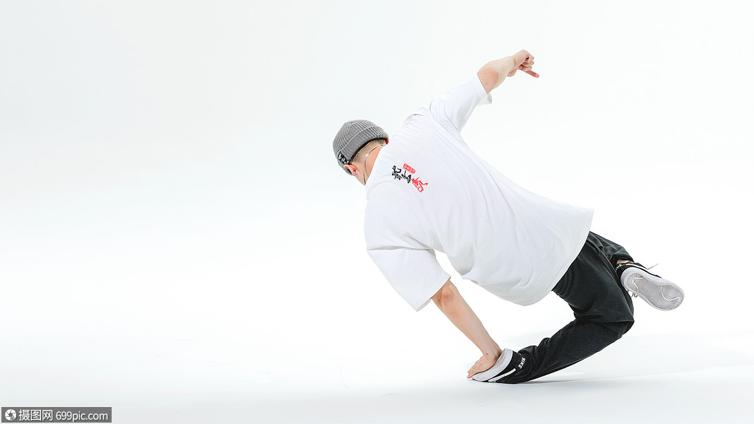 breaking街舞男孩夸张大幅度