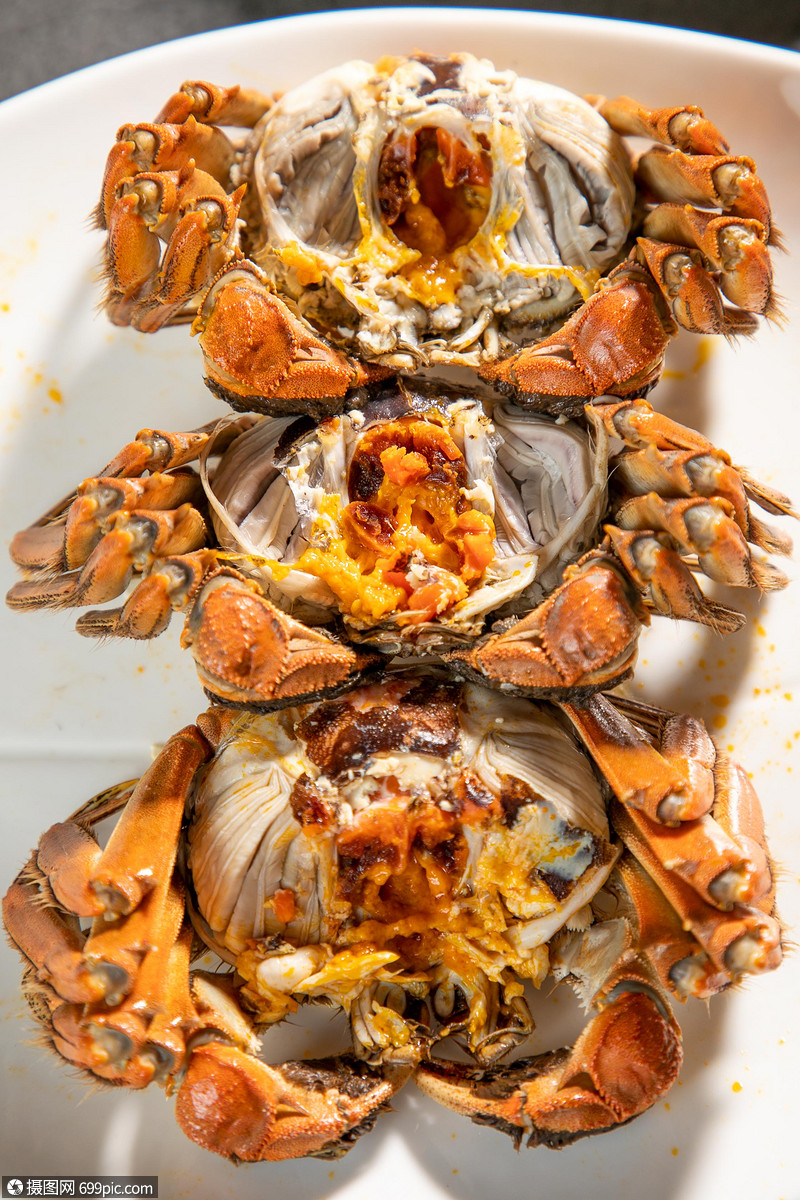 大闸蟹螃蟹蟹肉高清图片素材