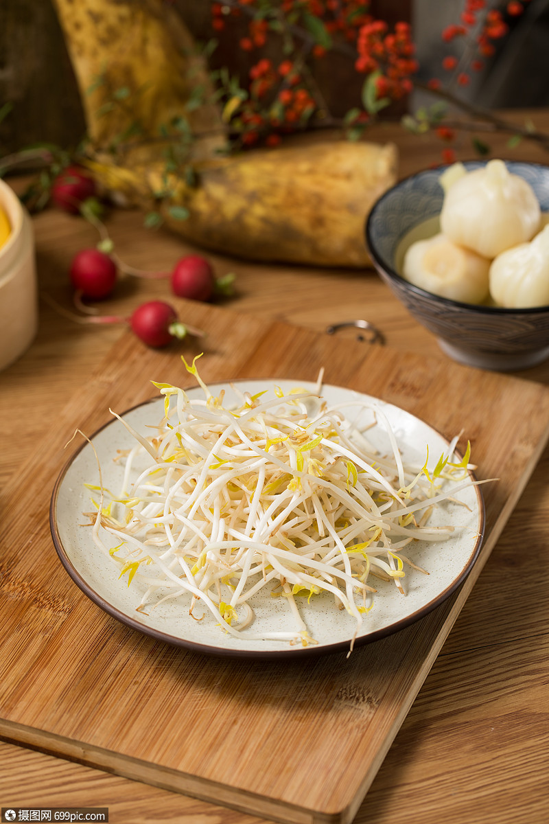 新鲜绿豆芽新鲜豆芽食材