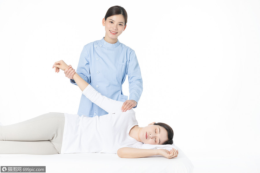 女性手臂按摩放松养生