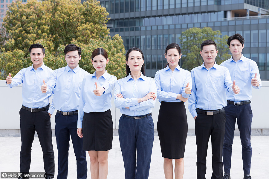 企业团队蓝领形象