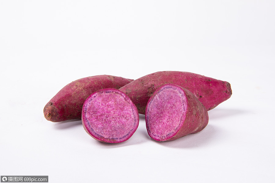 紫薯红薯白底高清图片素材