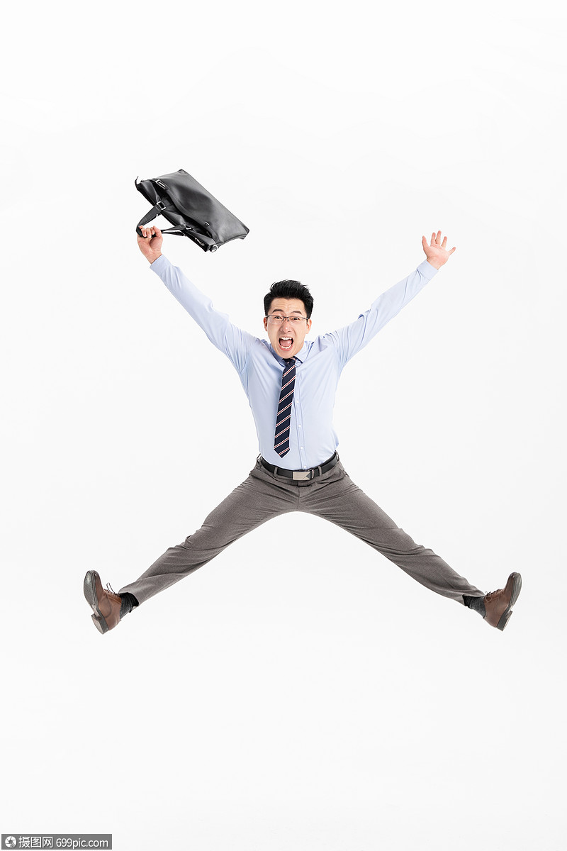 商务男性夸张动作