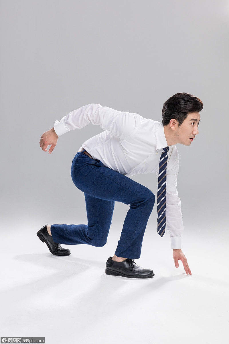 商务白领夸张动作搞怪帅哥