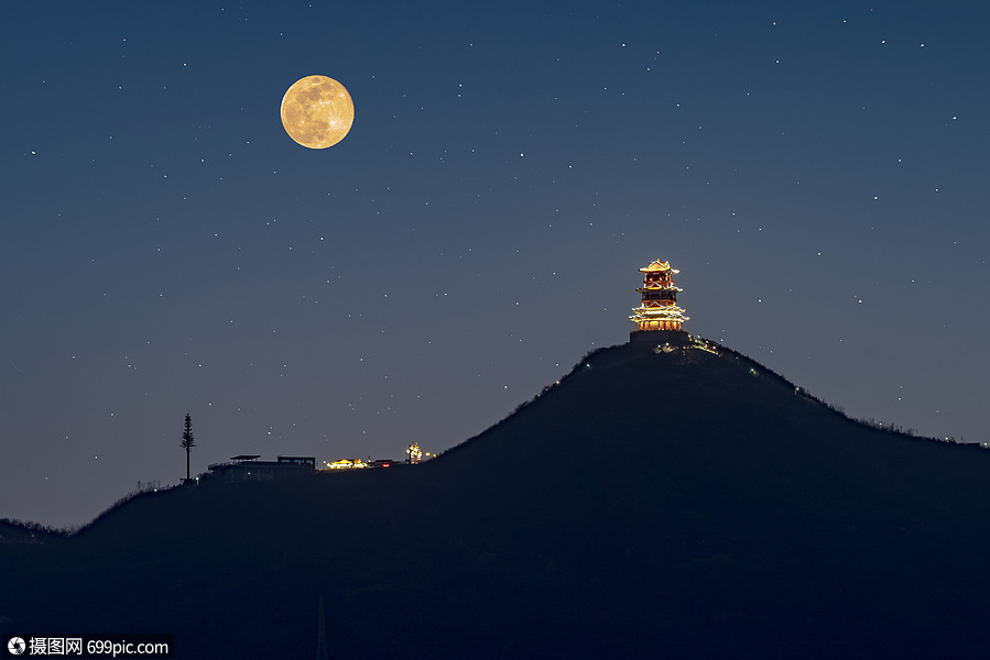 中秋节的北京景山