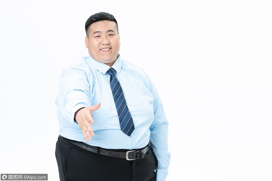 肥胖商务男性形象