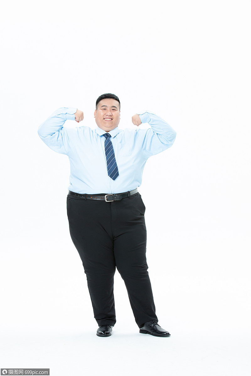 肥胖商务男性形象