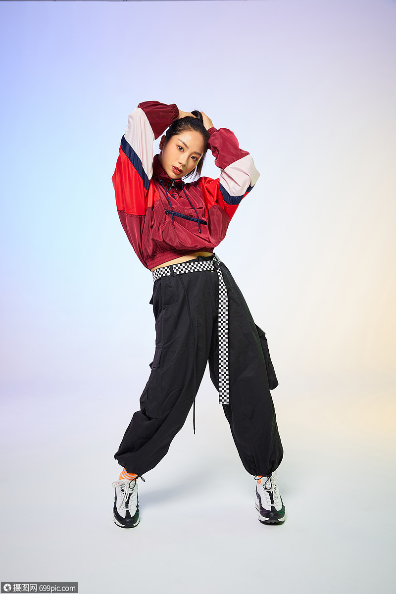 活力街舞女生美女中国人