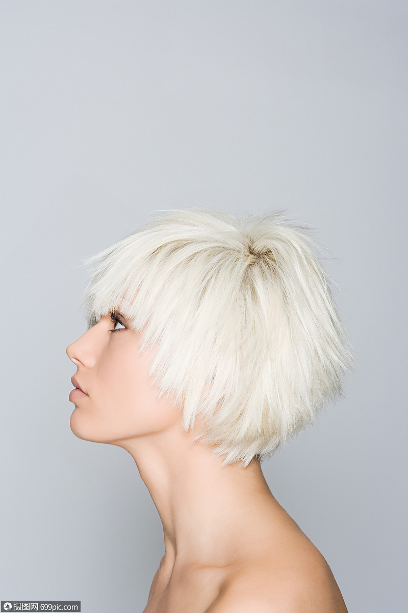 金发女郎的侧面外国人外国人像