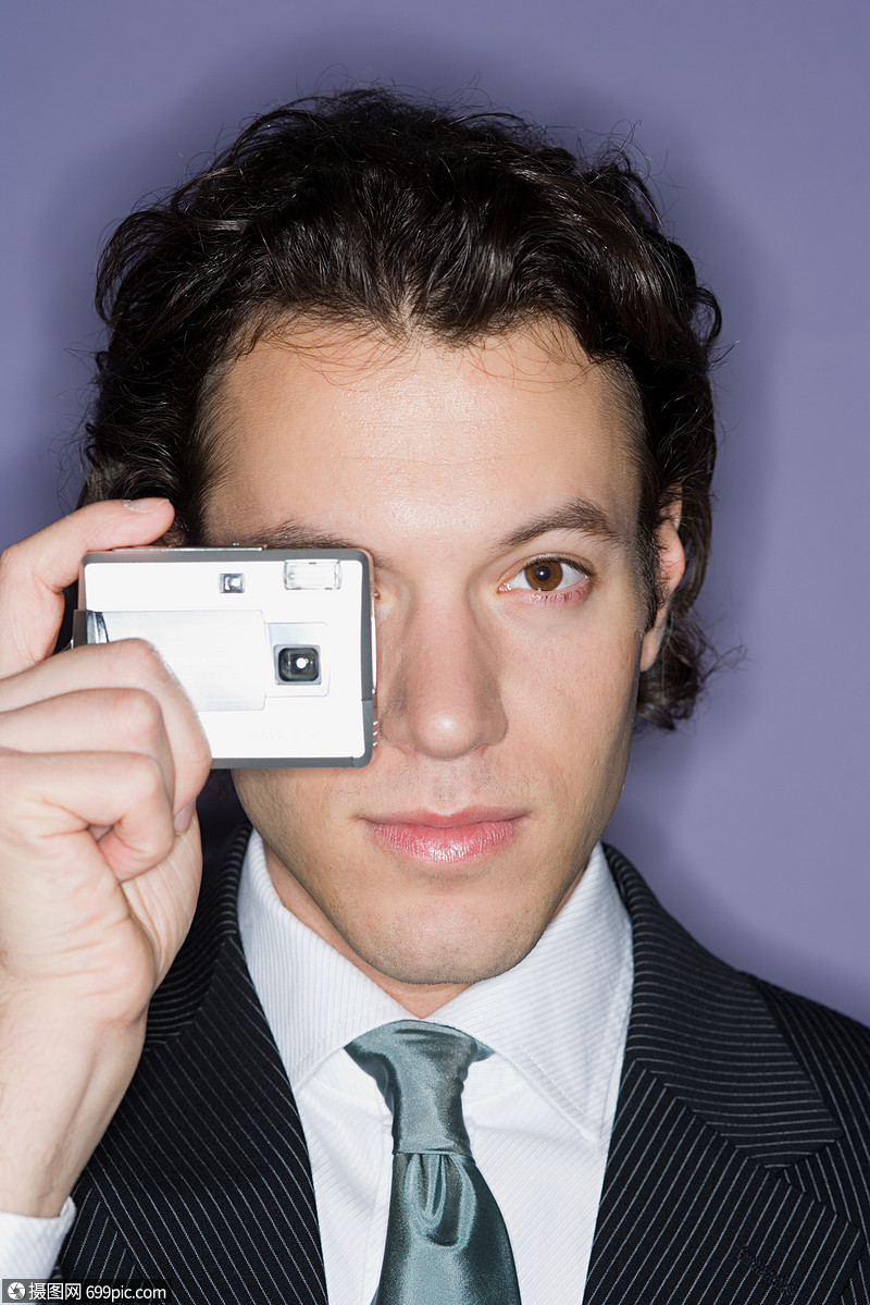 拍照的商务人士男人外国人