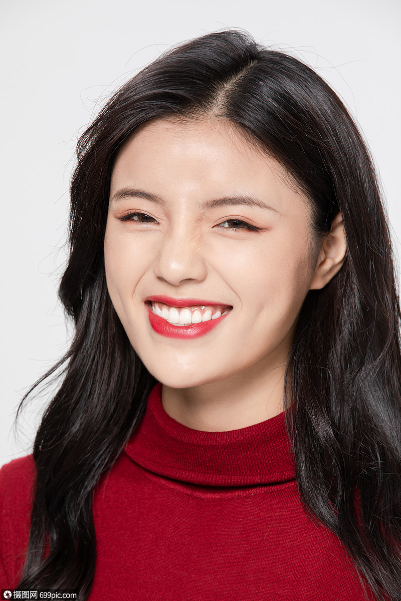 美女活力大笑表情