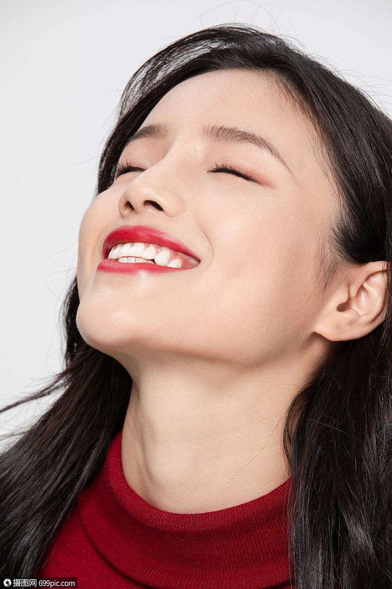 美女活力大笑表情