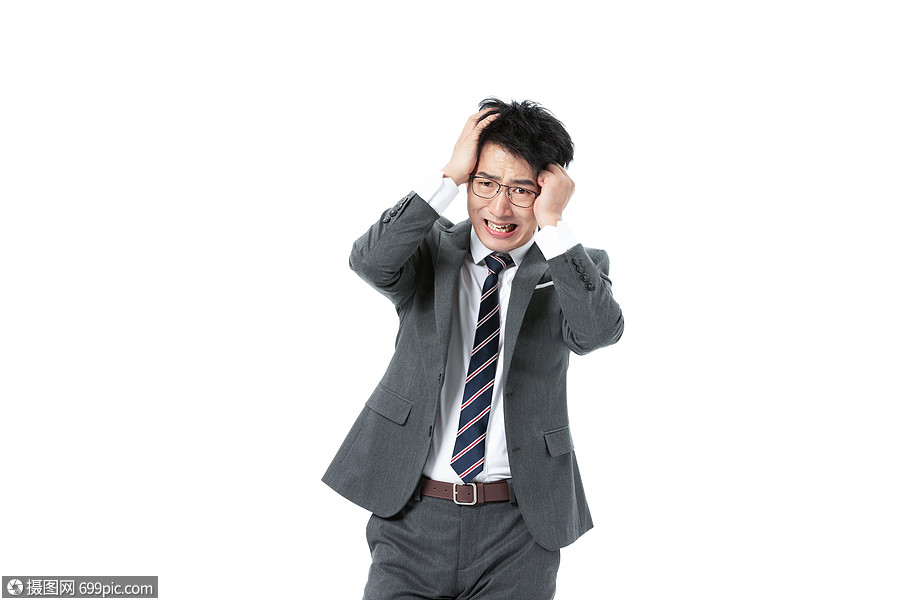 商务男性工作抓狂烦恼白领办公