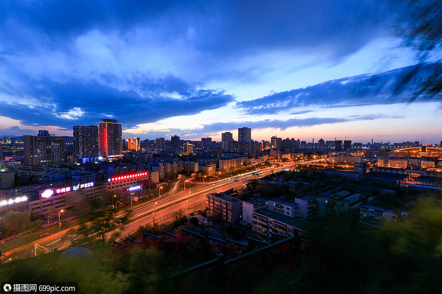 新疆乌鲁木齐市红山公园俯视图中国城市