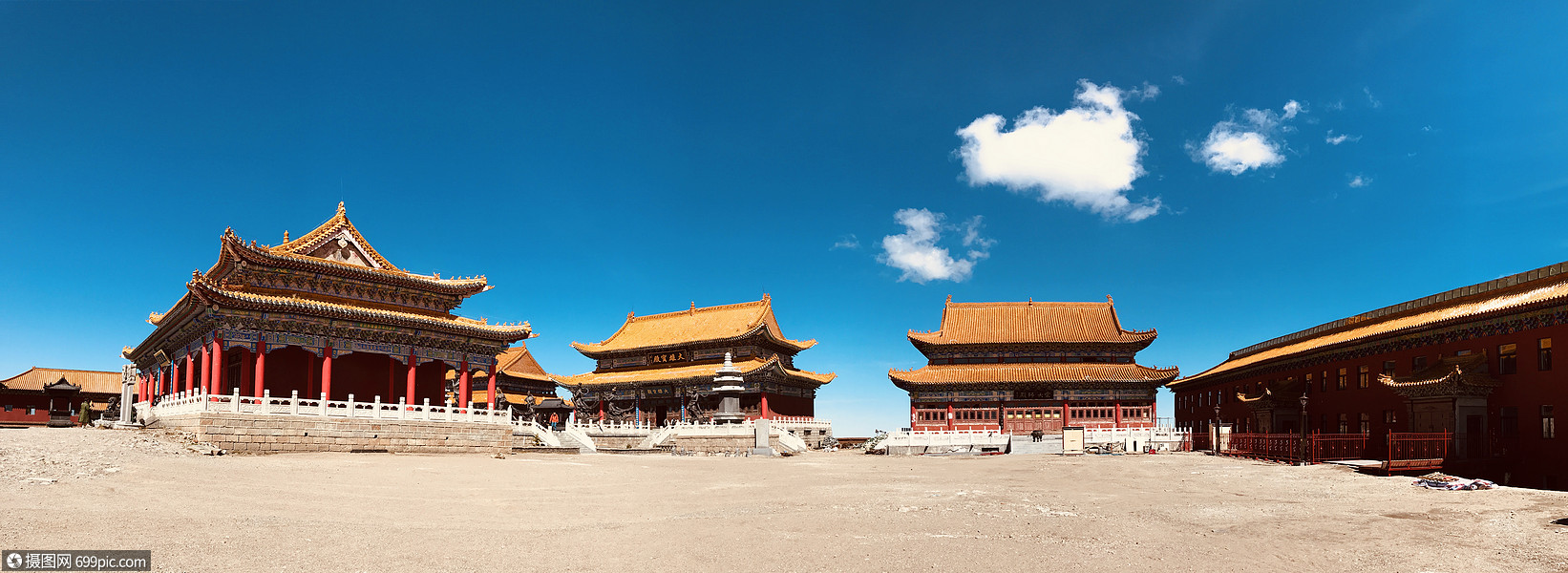 五台山登台寺庙全景